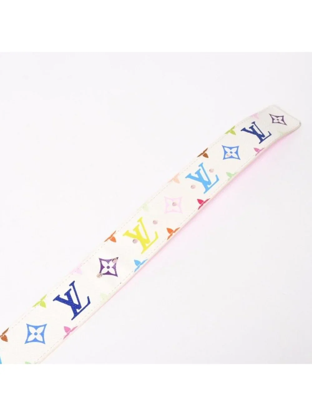 Louis Vuitton Ceinture Belt White Multicolor Gold